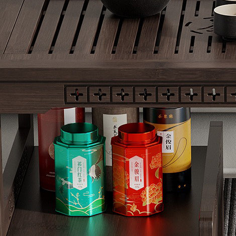 Nanmu Wood Tea Cart Movable with Built-in Tray & Kettle