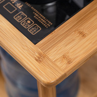 Compact Tea Cart with Kettle Heater Tray & Storage Drawers