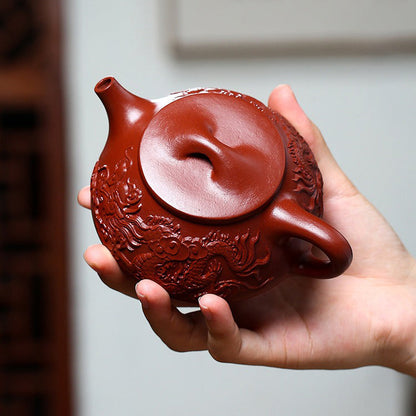 Shi Piao Teapot Dragon Dahongpao Red Clay Yixing 220ml