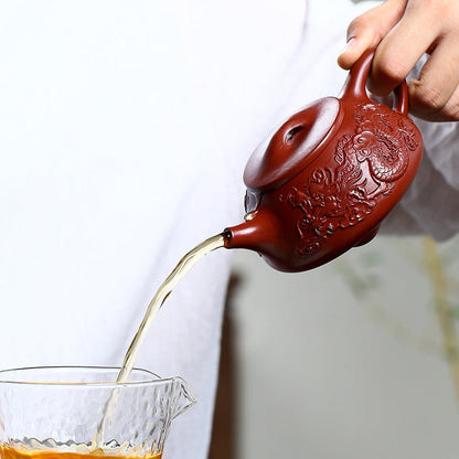Shi Piao Teapot Dragon Dahongpao Red Clay Yixing 220ml
