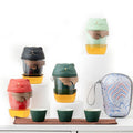 Travel Tea Set – Fortune Cat Ceramic Teapot, 3 Cups & Bamboo Lid