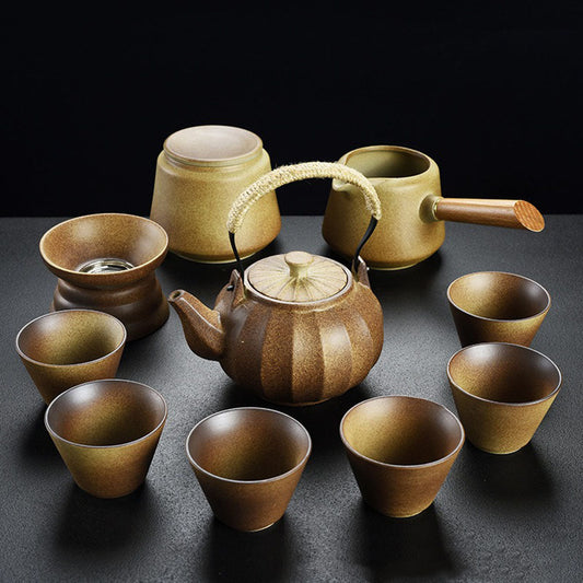 Gongfu Tea Set Banko-Yaki Japanese Vintage 10-Piece