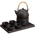 Purple Clay Gongfu Tea Set with Warmer & Tray | 7-Piece