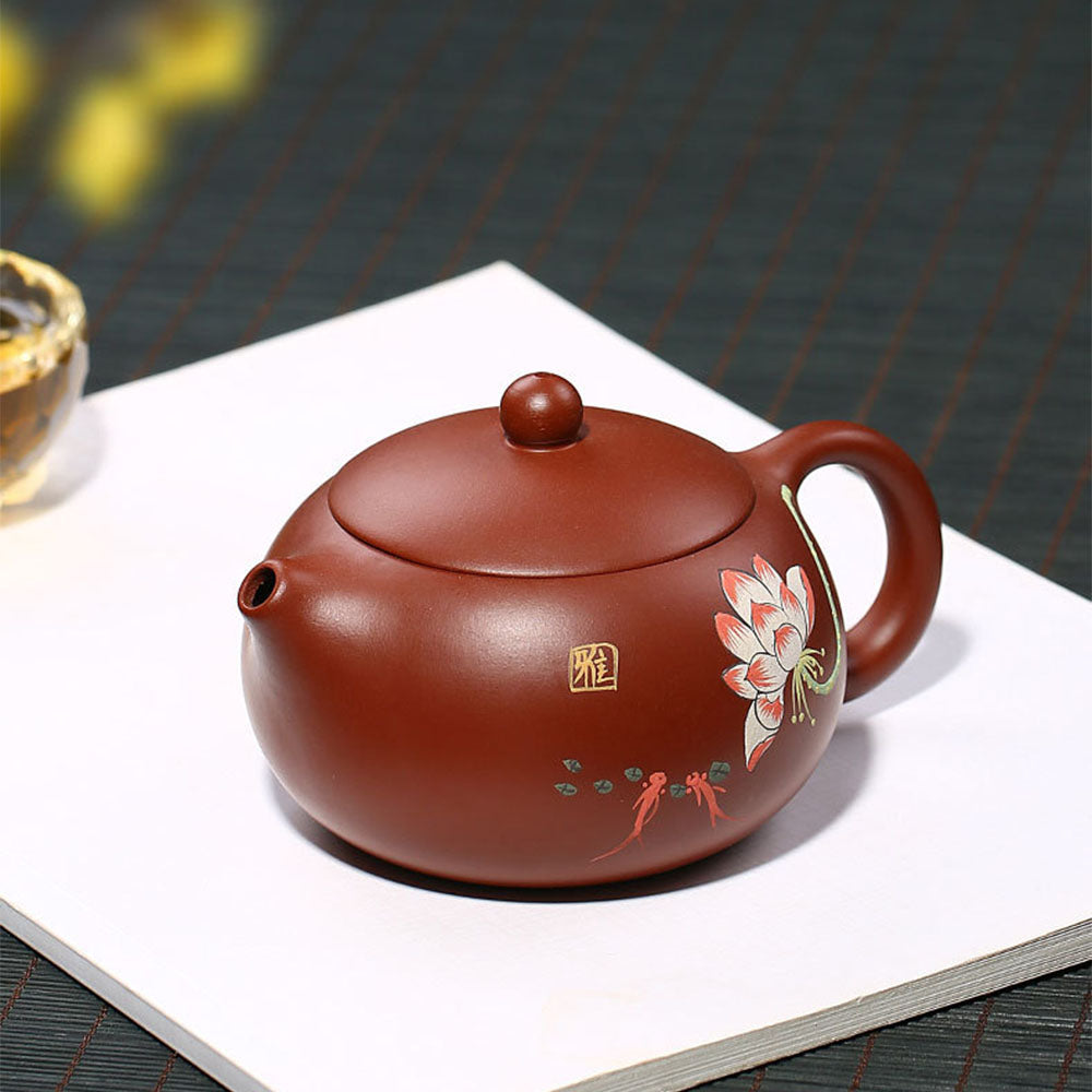 Gongfu Teapot Xi Shi Lotus Dahongpao Red Clay Yixing 260ml