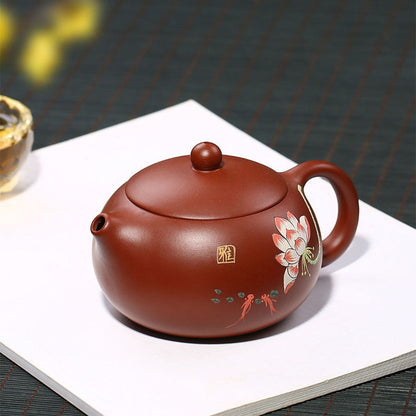 Gongfu Teapot Xi Shi Lotus Dahongpao Red Clay Yixing 260ml