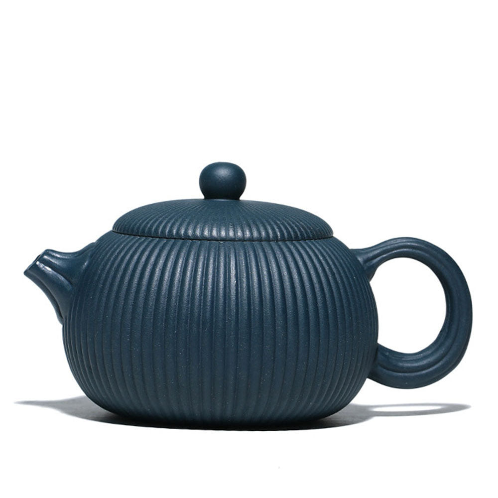 Purple Clay Teapot Yixing Sky Blue Xi Shi Stripe 335ml
