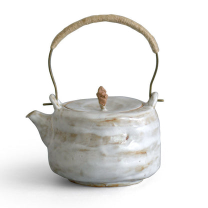 Coarse Pottery Teapot Japanese Handmade Ceramic Sado 260ml