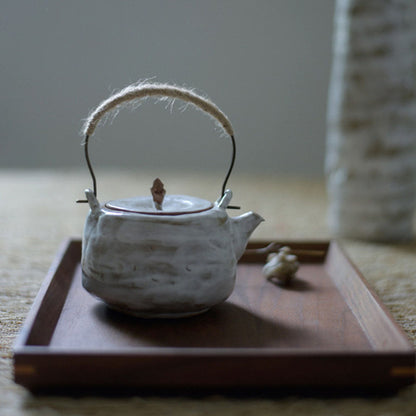 Coarse Pottery Teapot Japanese Handmade Ceramic Sado 260ml