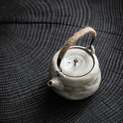 Coarse Pottery Teapot Japanese Handmade Ceramic Sado 260ml