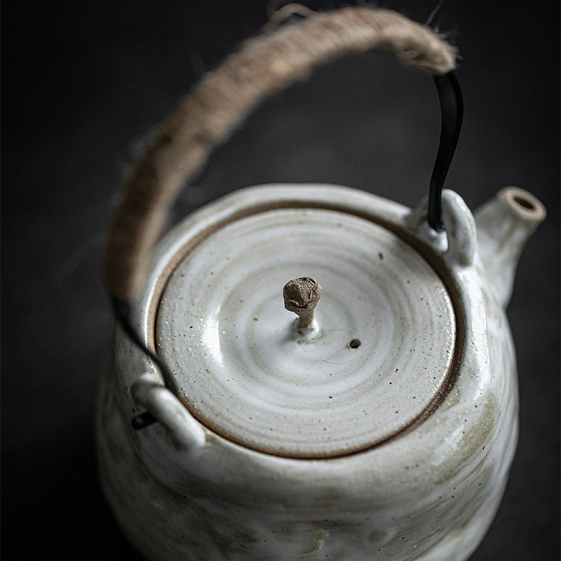 Coarse Pottery Teapot Japanese Handmade Ceramic Sado 260ml