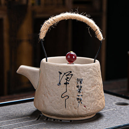 Ceramic Teapot Zen Stone Style Japanese 200ml