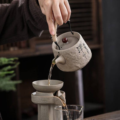 Ceramic Teapot Zen Stone Style Japanese 200ml