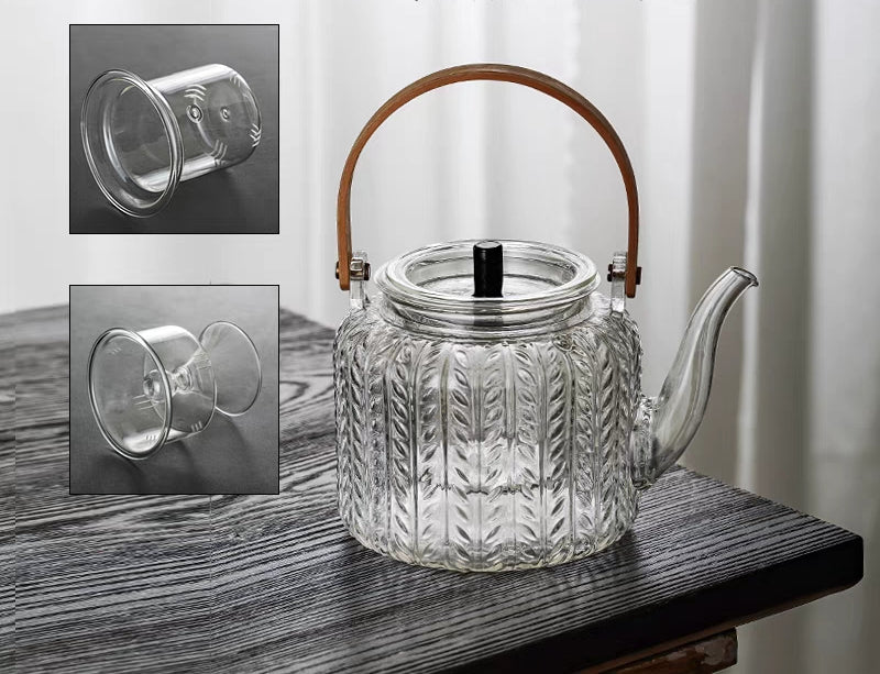 Glass Teapot Borosilicate Japanese 1000ml Dual Infuser