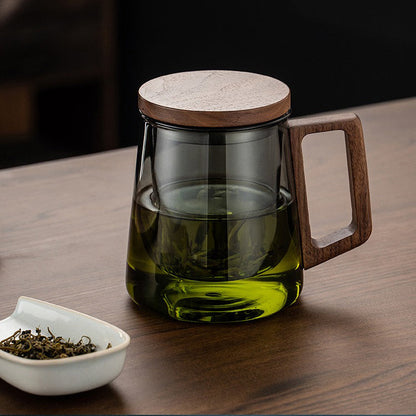 Glass Tea Cup with Infuser – Borosilicate Loose Leaf Mug