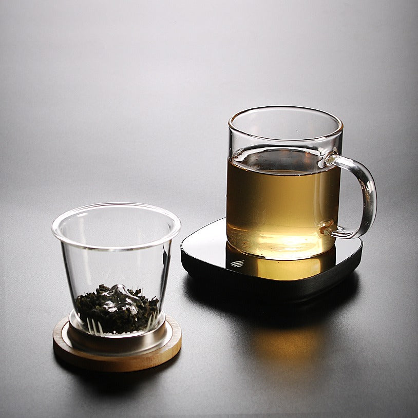Glass Tea Cup with Mountain Infuser Borosilicate