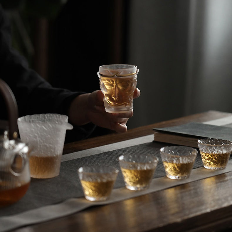 Sun Wukong Glass Tea Cup Borosilicate | Handmade 130ml