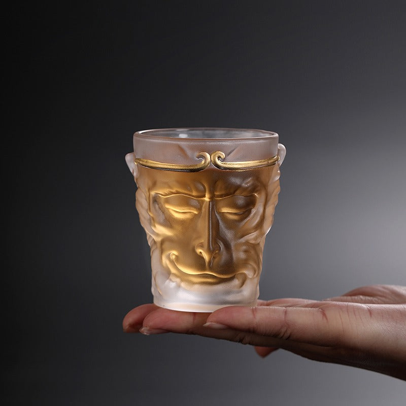 Sun Wukong Glass Tea Cup Borosilicate | Handmade 130ml