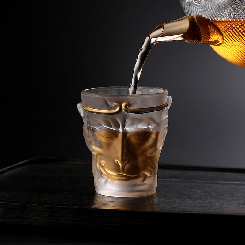 Sun Wukong Glass Tea Cup Borosilicate | Handmade 130ml