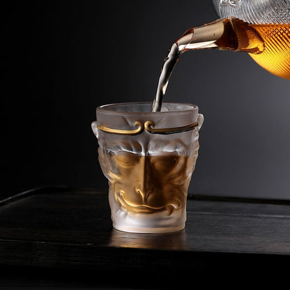 Sun Wukong Glass Tea Cup Borosilicate | Handmade 130ml
