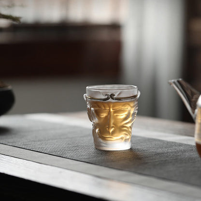 Sun Wukong Glass Tea Cup Borosilicate | Handmade 130ml