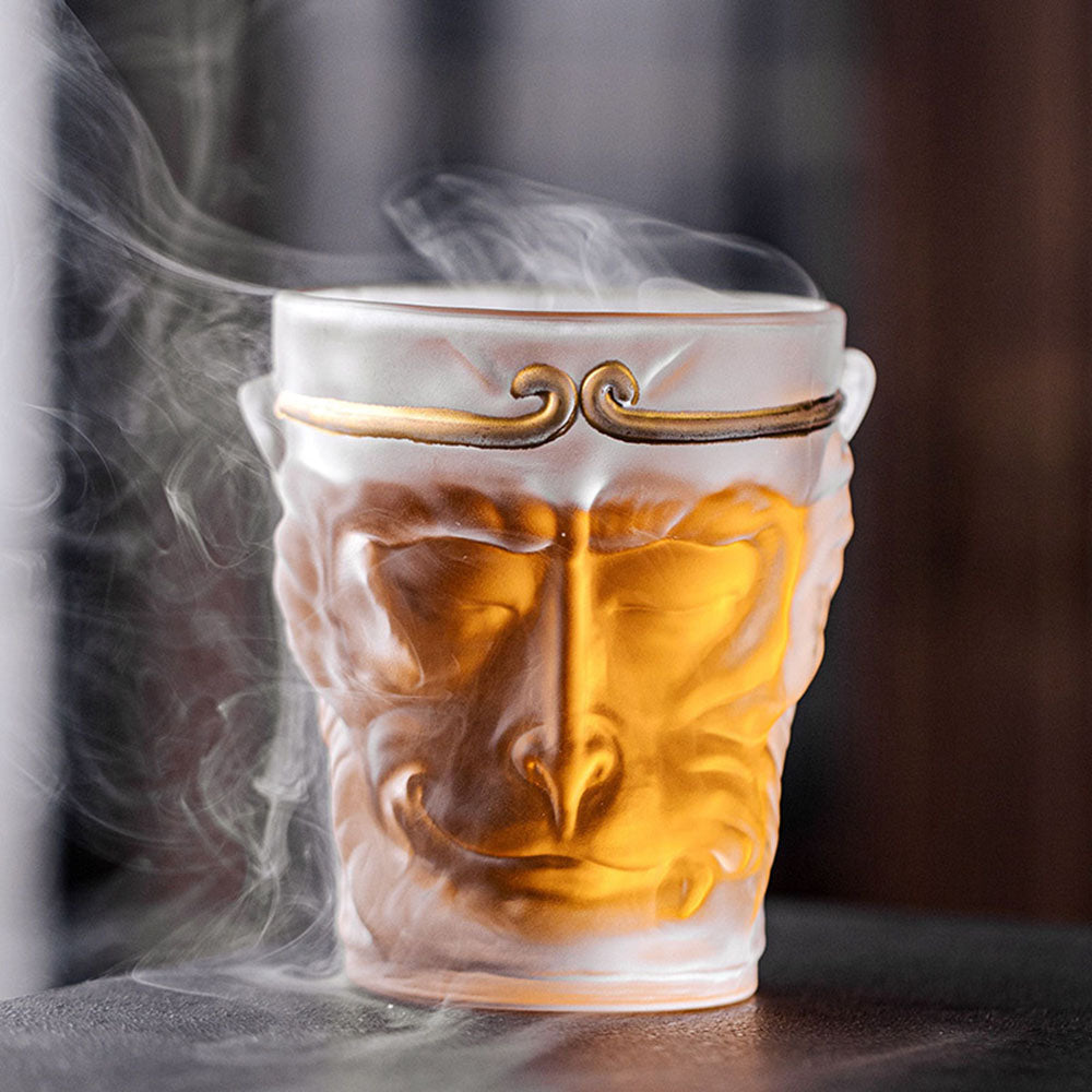 Sun Wukong Glass Tea Cup Borosilicate | Handmade 130ml