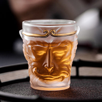 Sun Wukong Glass Tea Cup Borosilicate | Handmade 130ml