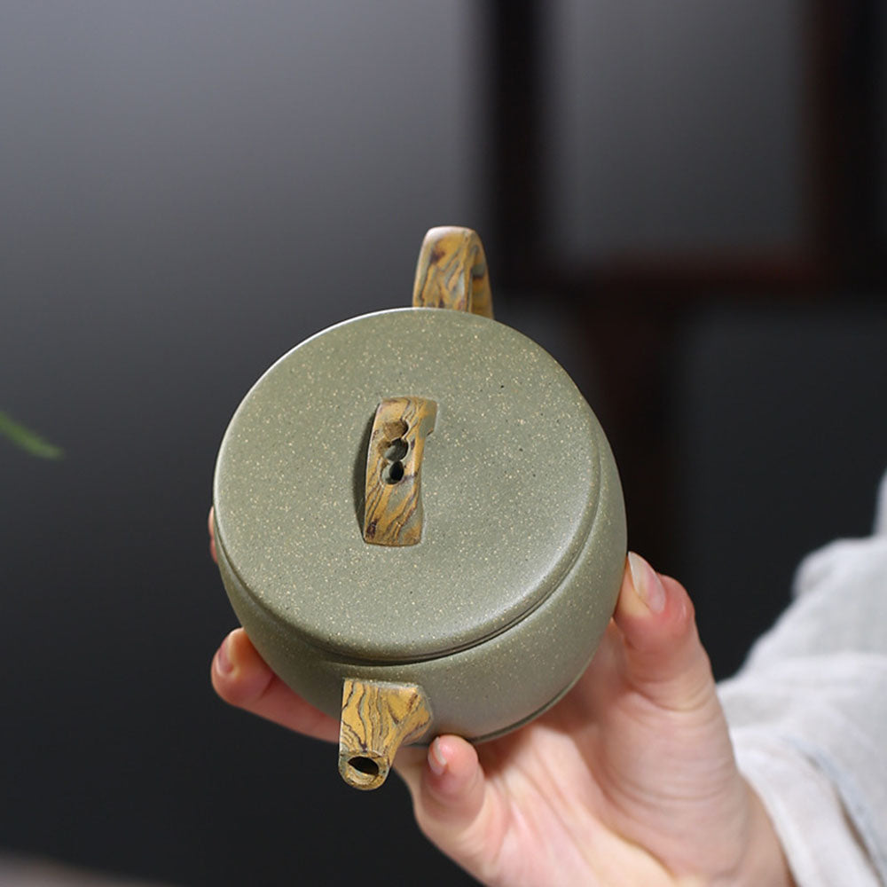 Handmade Green Clay Gongfu Tea Set | 5-Piece