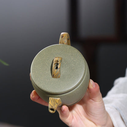 Handmade Green Clay Gongfu Tea Set | 5-Piece
