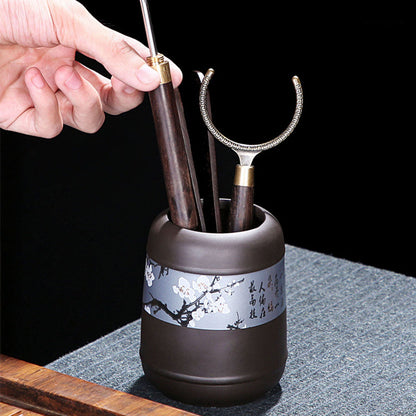 Automatic Tea Set Purple Clay Yixing Teapot 11-Piece