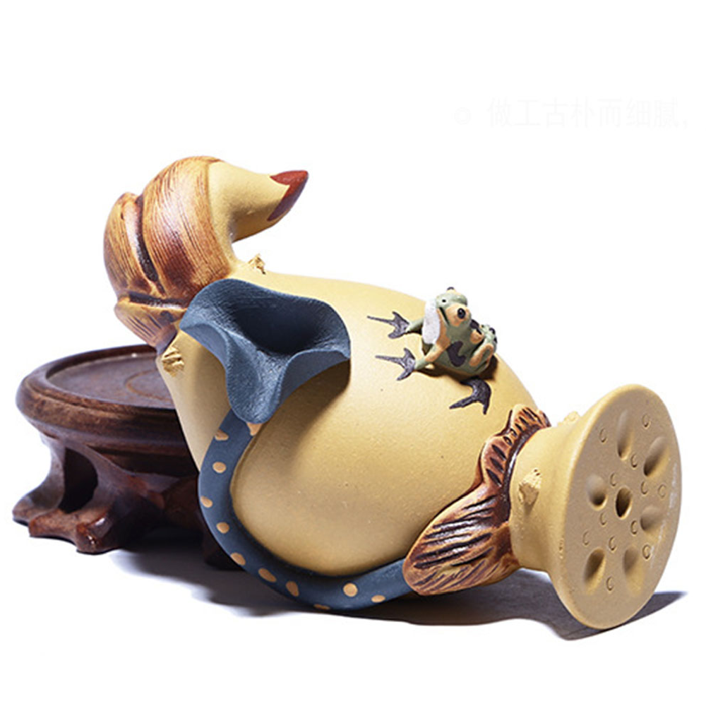 Lotus Frog Tea Pet Yixing Clay Lotus Root Nature Tray Gift