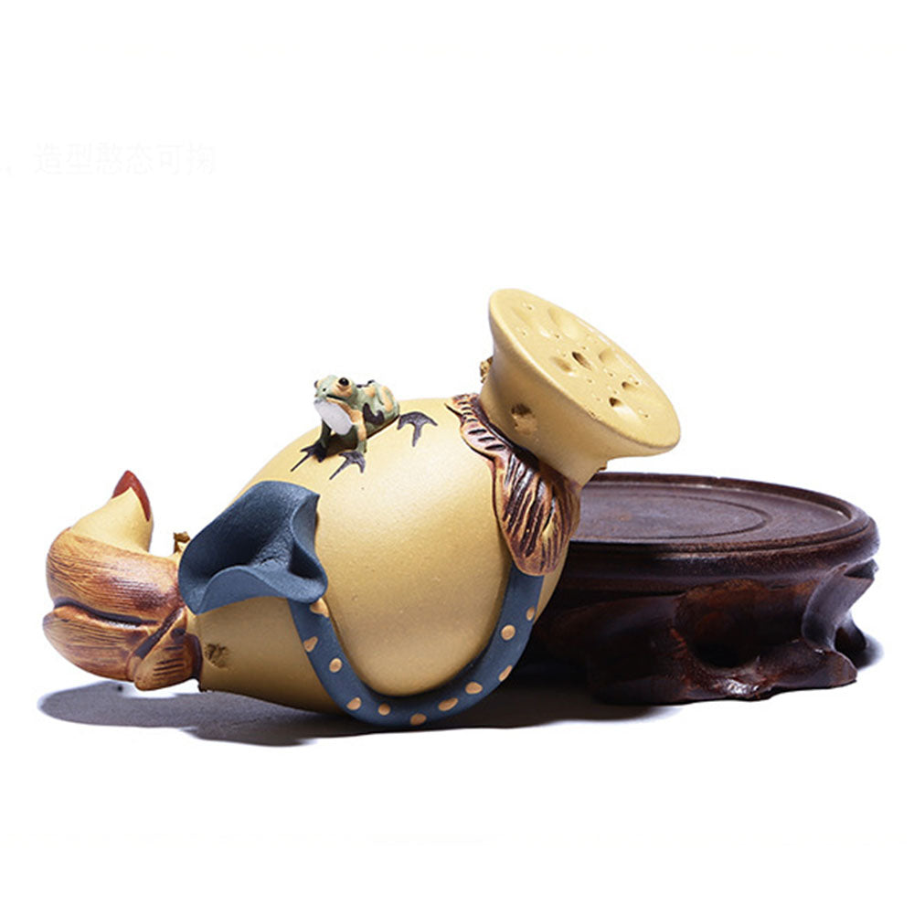 Lotus Frog Tea Pet Yixing Clay Lotus Root Nature Tray Gift