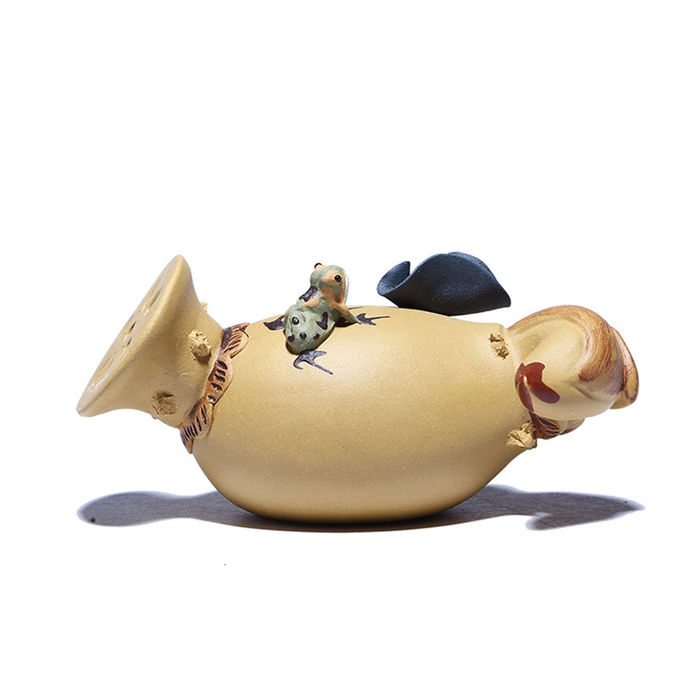 Lotus Frog Tea Pet Yixing Clay Lotus Root Nature Tray Gift