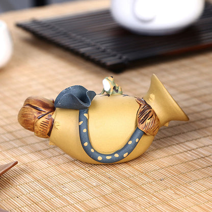 Lotus Frog Tea Pet Yixing Clay Lotus Root Nature Tray Gift
