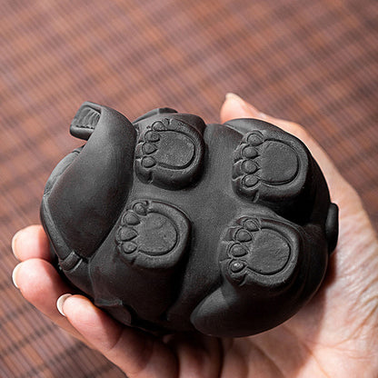 Elephant Tea Pet Yixing Clay Round Auspicious 2 Colors Tray