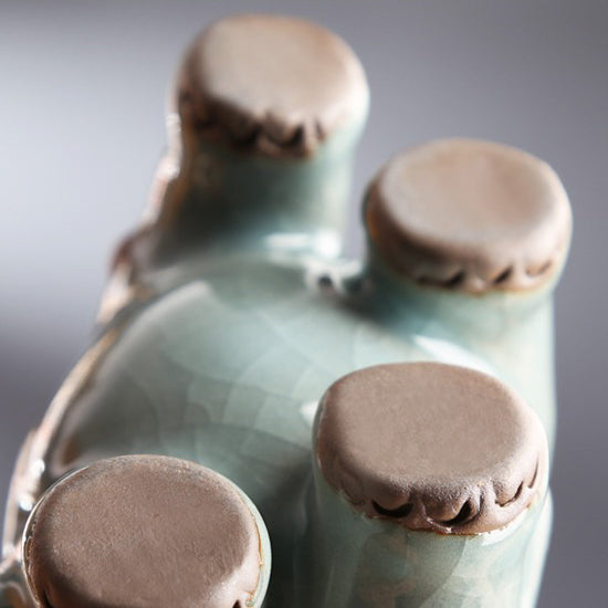 Tea Pet Elephant Ruyao Porcelain Gongfu Tea Tray Figurine