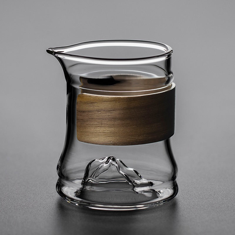 Glass Tea Pitcher Bamboo Handle | Fair Cup 265ml 2 Styles