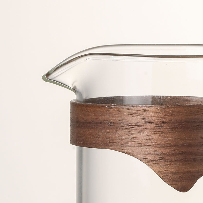 Glass Fair Cup Bamboo Handle – Mountain Design 330ml