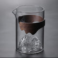 Glass Fair Cup Bamboo Handle – Mountain Design 330ml
