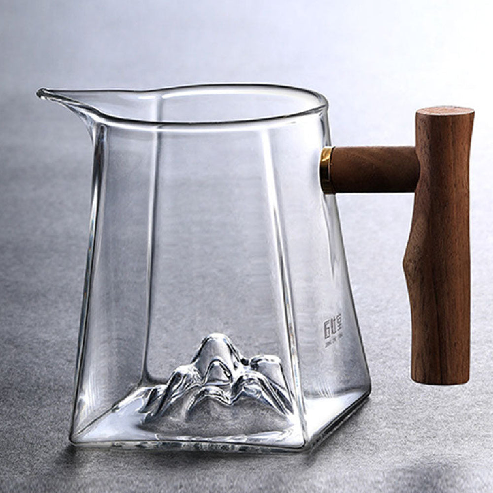 Gongdao Bei Glass Pitcher Wooden Handle – Mountain 300ml