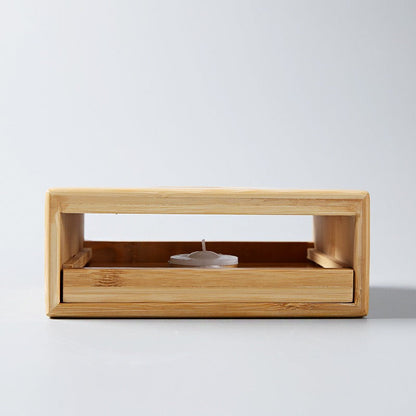 Candle Teapot Warmer Bamboo Plum Blossom Tea Warmer Stand