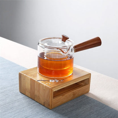 Candle Teapot Warmer Bamboo Plum Blossom Tea Warmer Stand