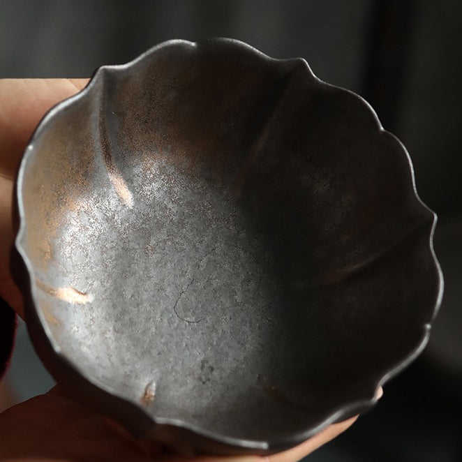 Tea Washer Coarse Pottery Lotus Shape – Gongfu Tea Bowl