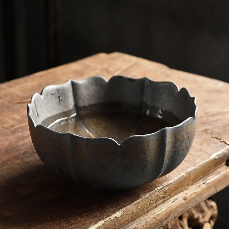 Tea Washer Coarse Pottery Lotus Shape – Gongfu Tea Bowl