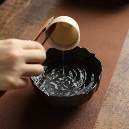 Tea Washer Coarse Pottery Lotus Shape – Gongfu Tea Bowl