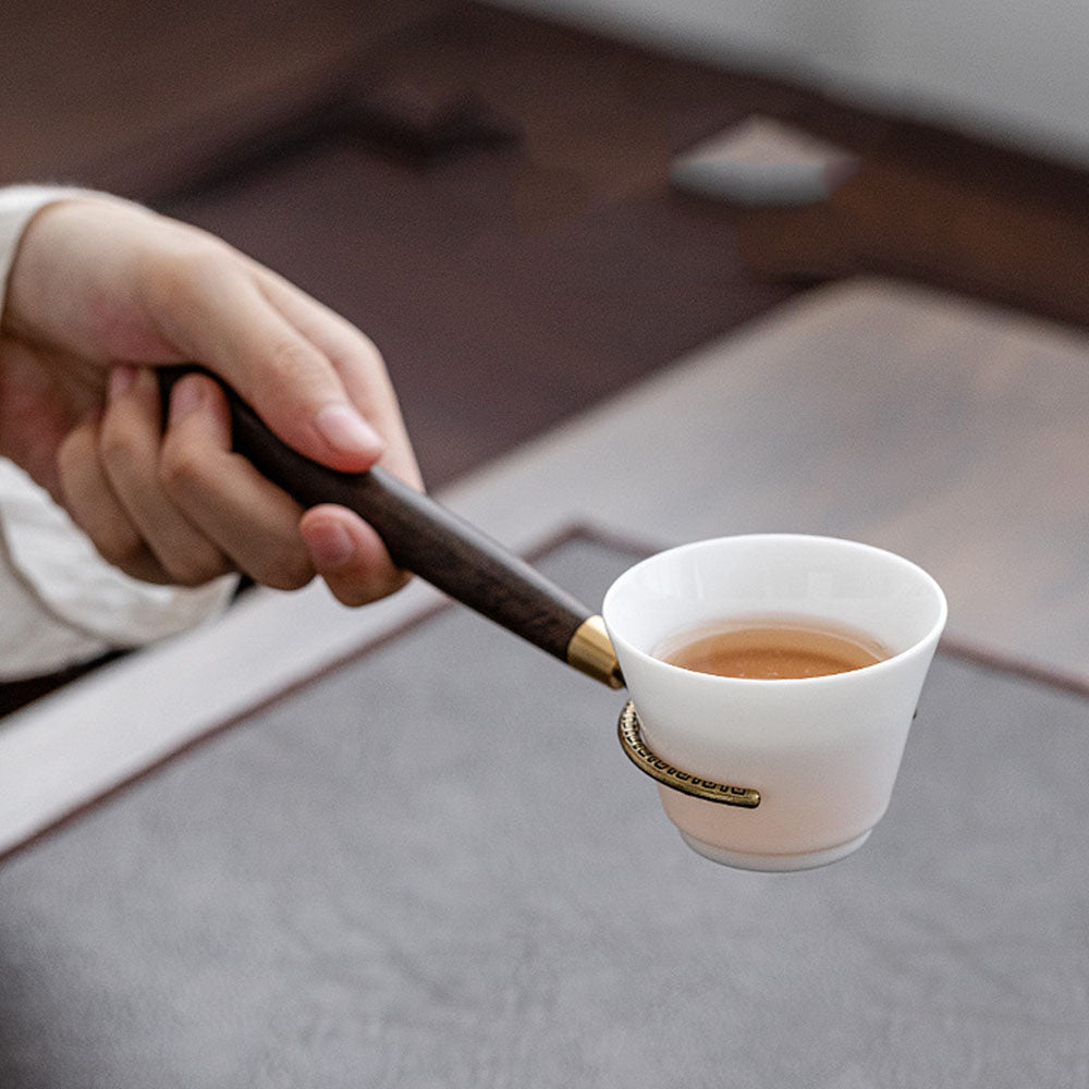 Gong Fu Tea Utensils Set — Ebony Wood & Ceramic