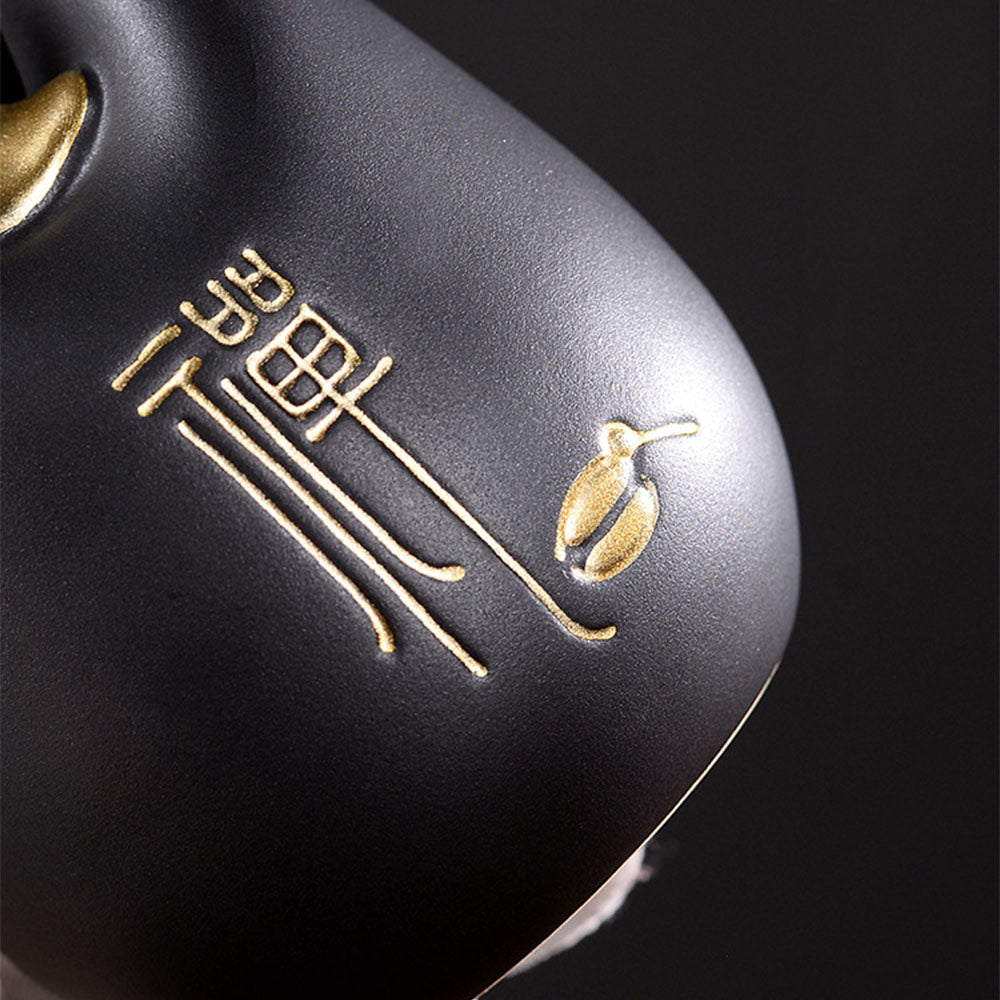 Gongfu Tea Ceremony Set Ebony Wood Six Gentlemen Monk