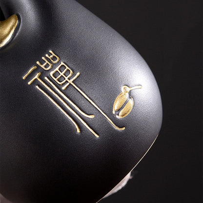 Gongfu Tea Ceremony Set Ebony Wood Six Gentlemen Monk