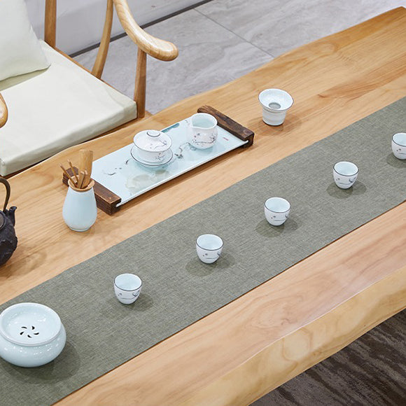 Pine Wood Tea Table Set with Chairs Chinese Gongfu Style