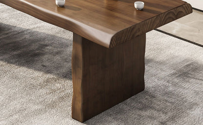 Tea Table Set | Solid Log Wood Tenon Mortise 5 Chairs Heater
