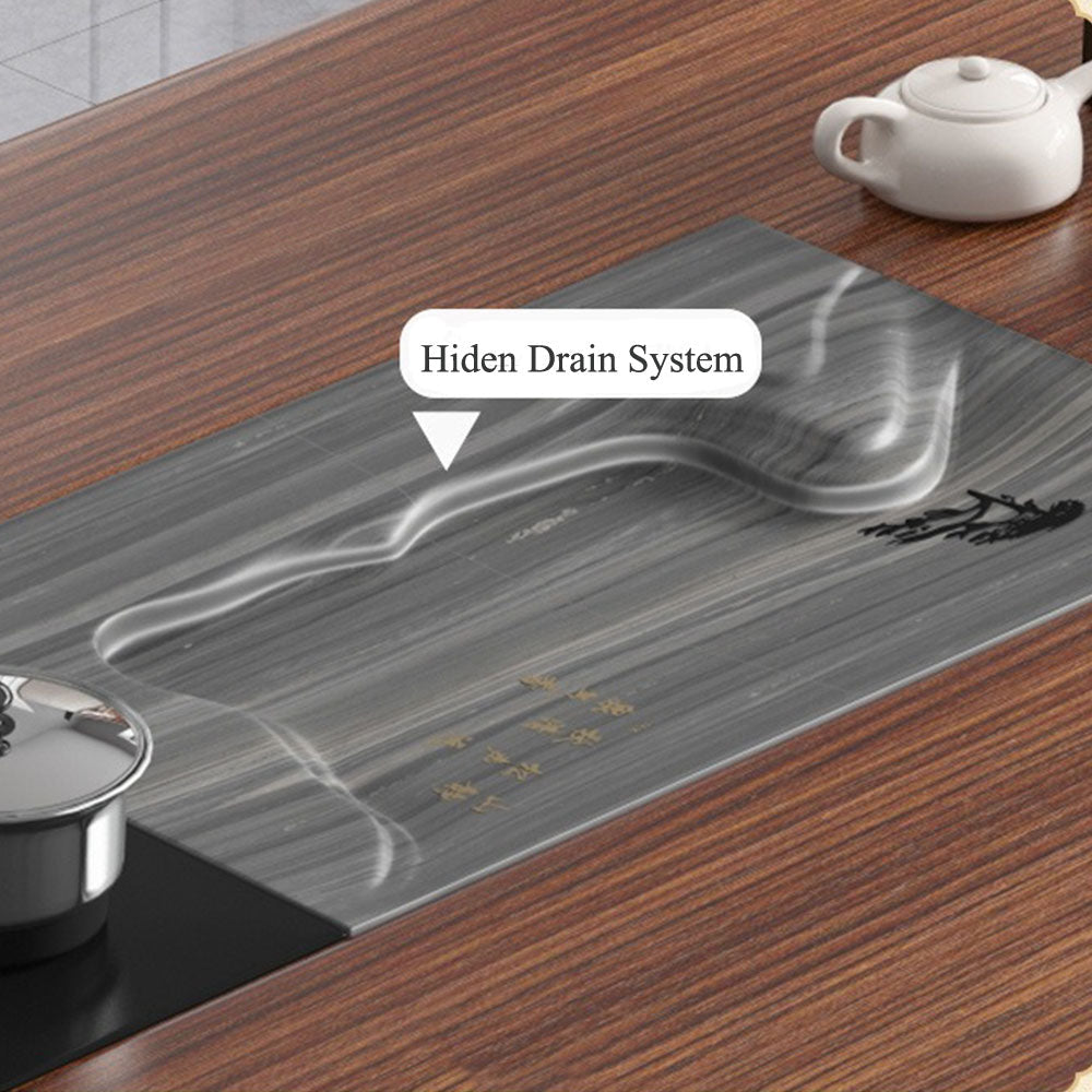 Gongfu Tea Table Douglas Fir Wood Stone Tray | 3 Sizes